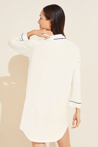 Gisele Sleepshirt in Pure Ivory/Navy