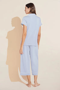 Gisele The S/Slv Crop Pj Set In Coastal Blue/Ice Blue