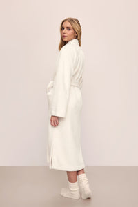 Renew Plush Long Robe In Ivory