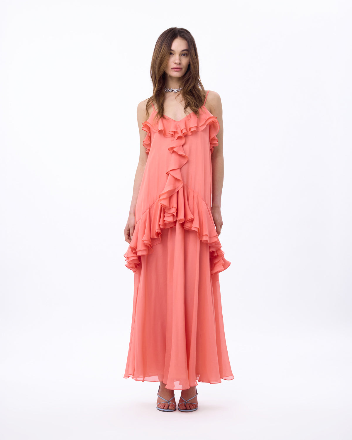 Lucy Dress in Guava