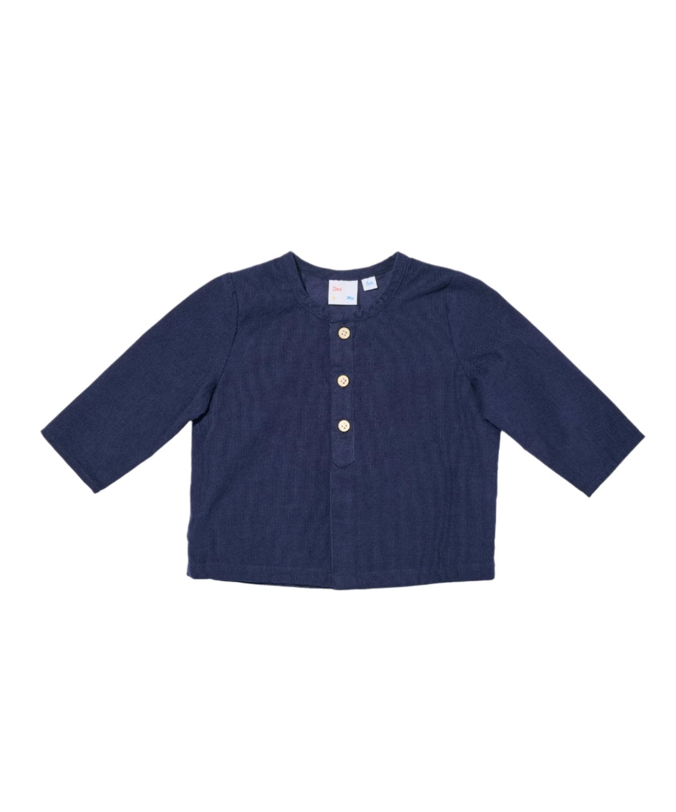 Lupo Baby Shirt in Navy Corduroy