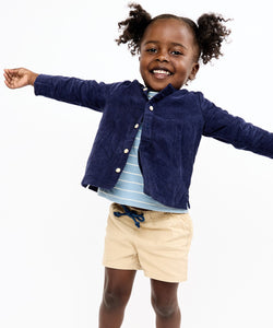 Lupo Baby Shirt in Navy Corduroy