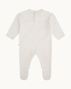 Angel Wing Cashmere Pointelle Sleepsuit