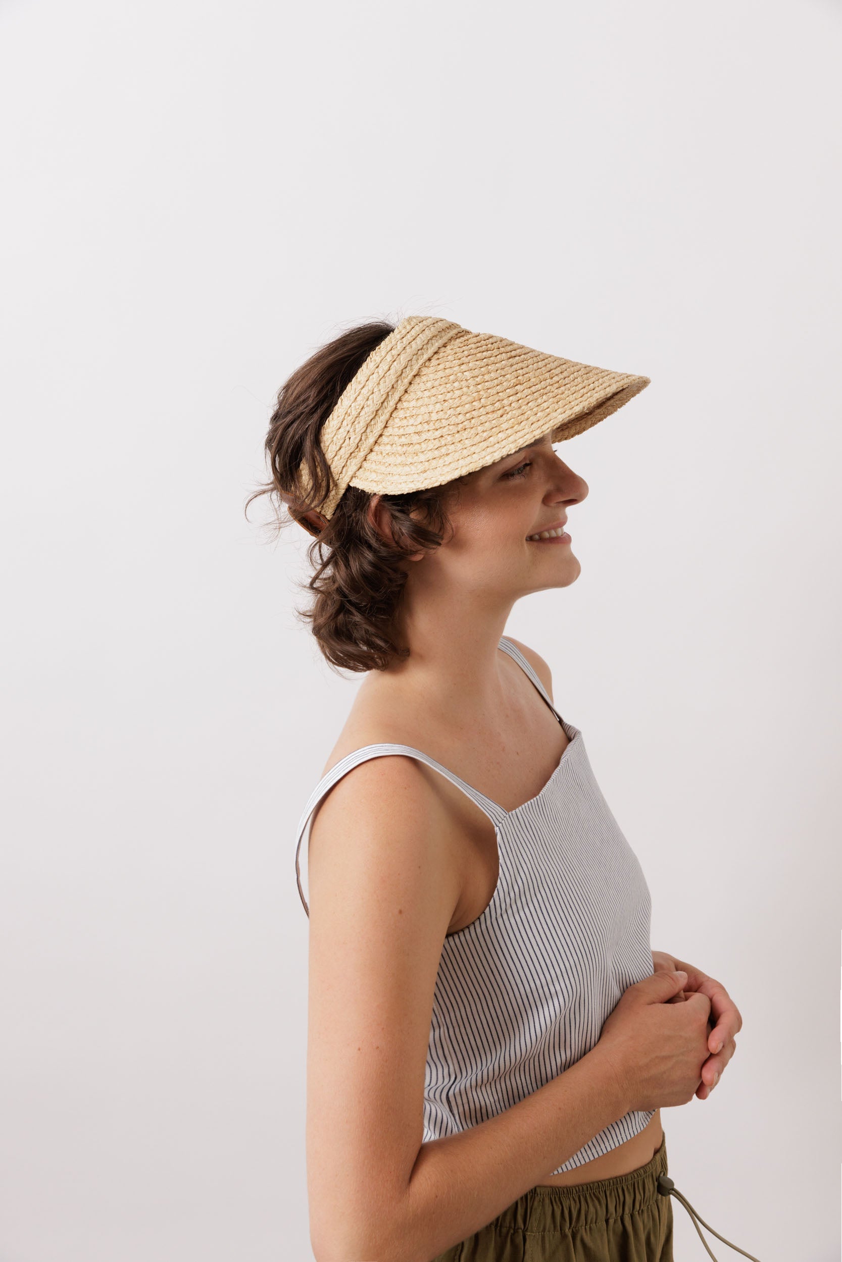 Marquee Visor Hat in Natural