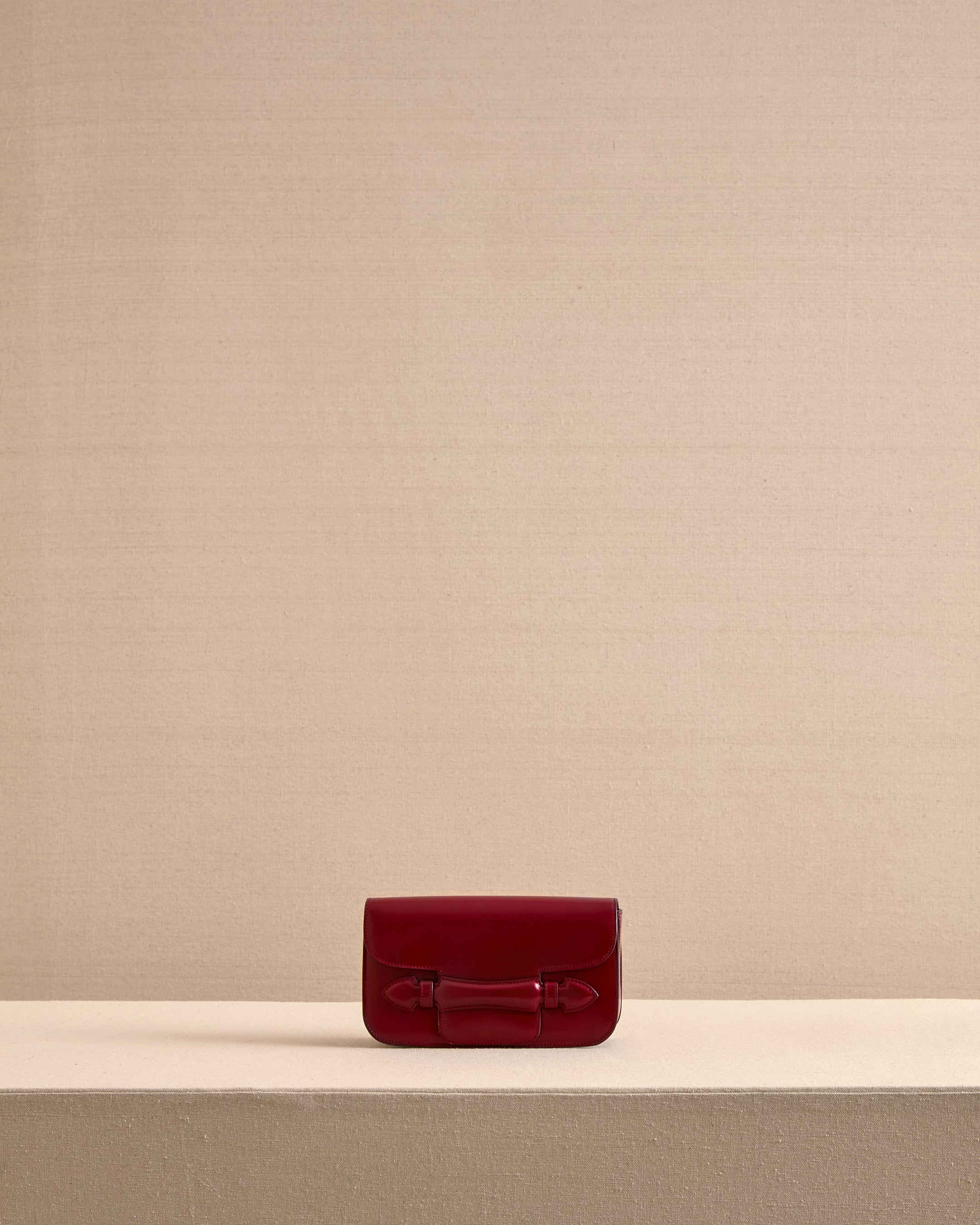 Romy Clutch in Oxblood