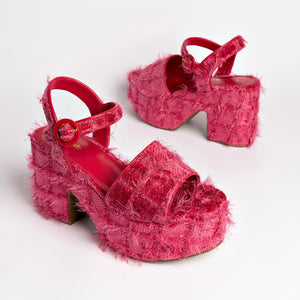 Miso Sandal In Rose Agami Velvet