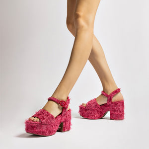 Miso Sandal In Rose Agami Velvet