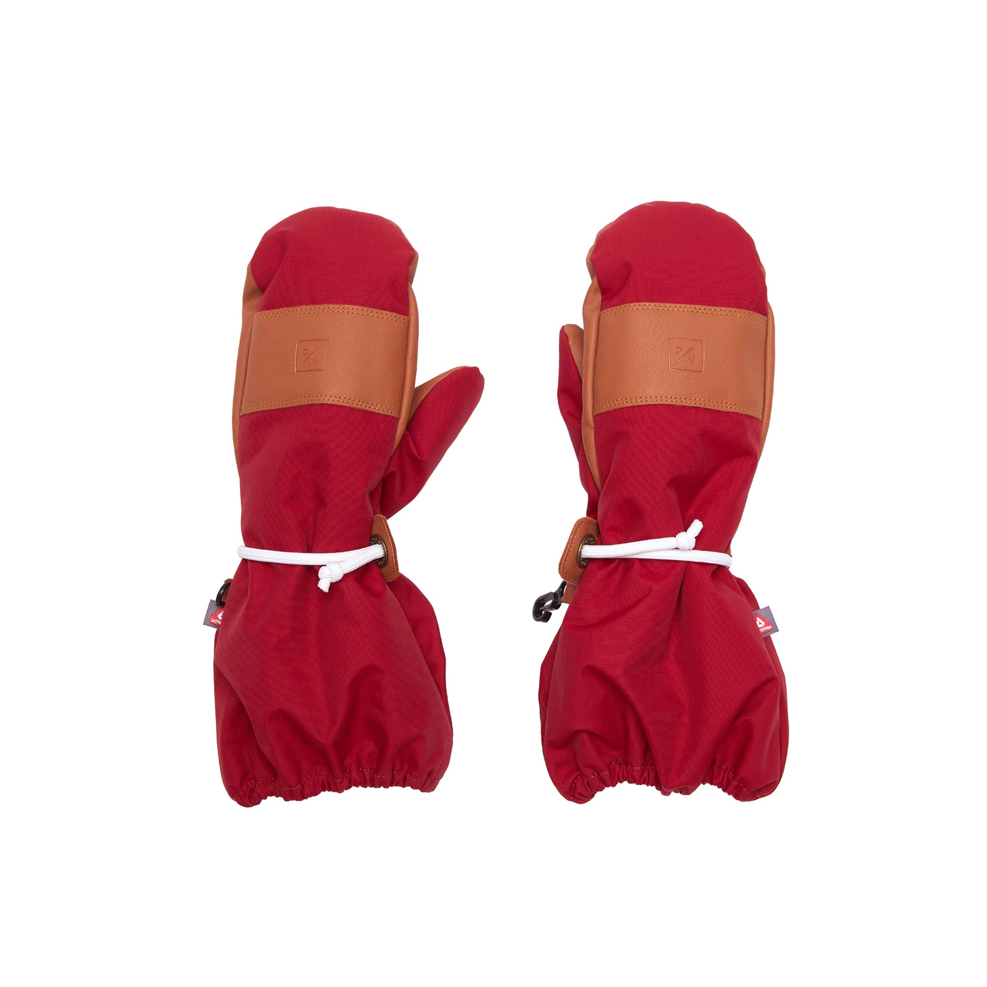 Kids and women's red mittens for boys and girls, featuring warm insulation, soft fleece lining, and waterproof exterior, designed for skiing and winter snow sports to keep hands warm in cold weather