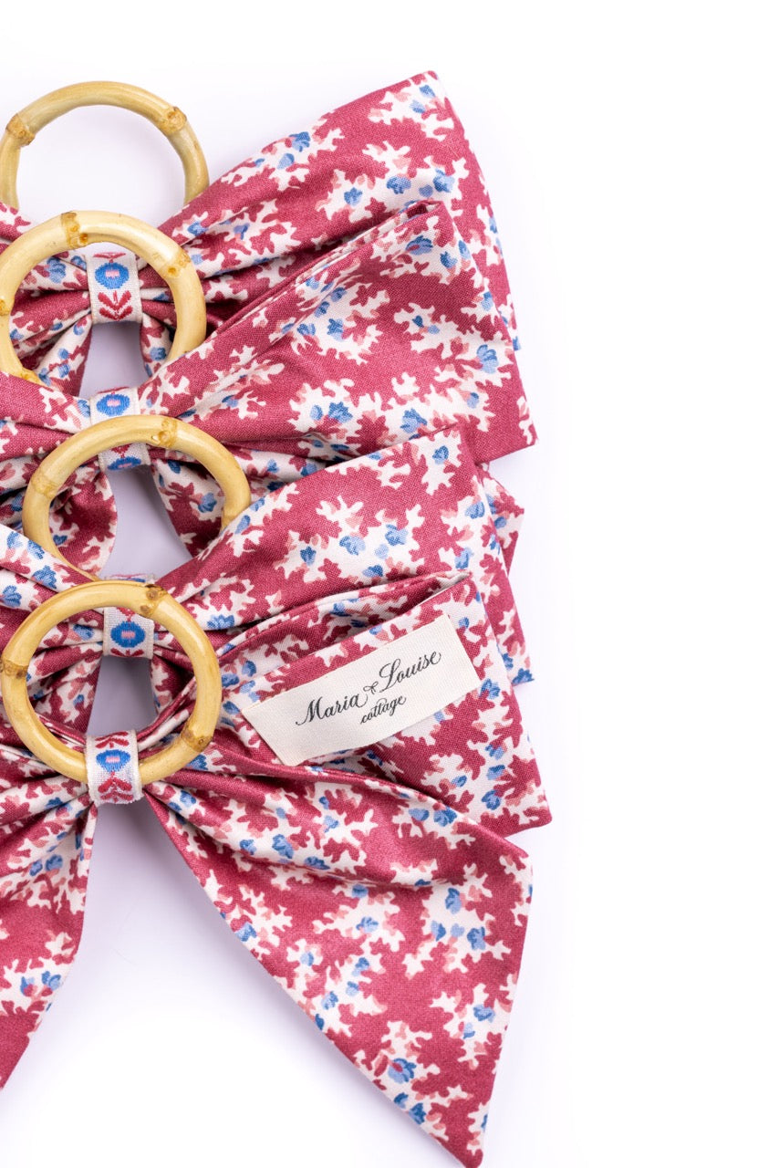 Willow Creek Napkin Rings in Red, Set of 4