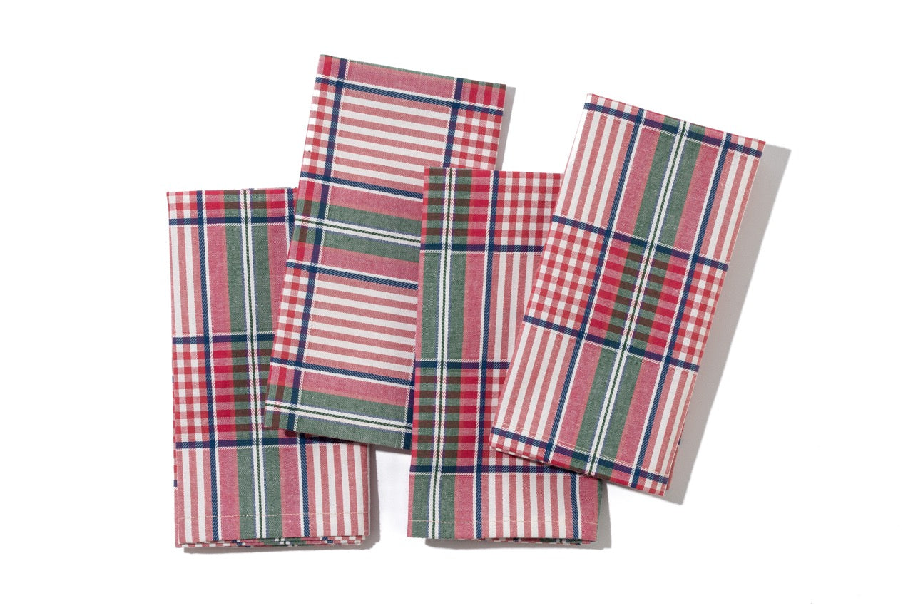 Blush Provence Plaid Napkins in Pink, Set of 4
