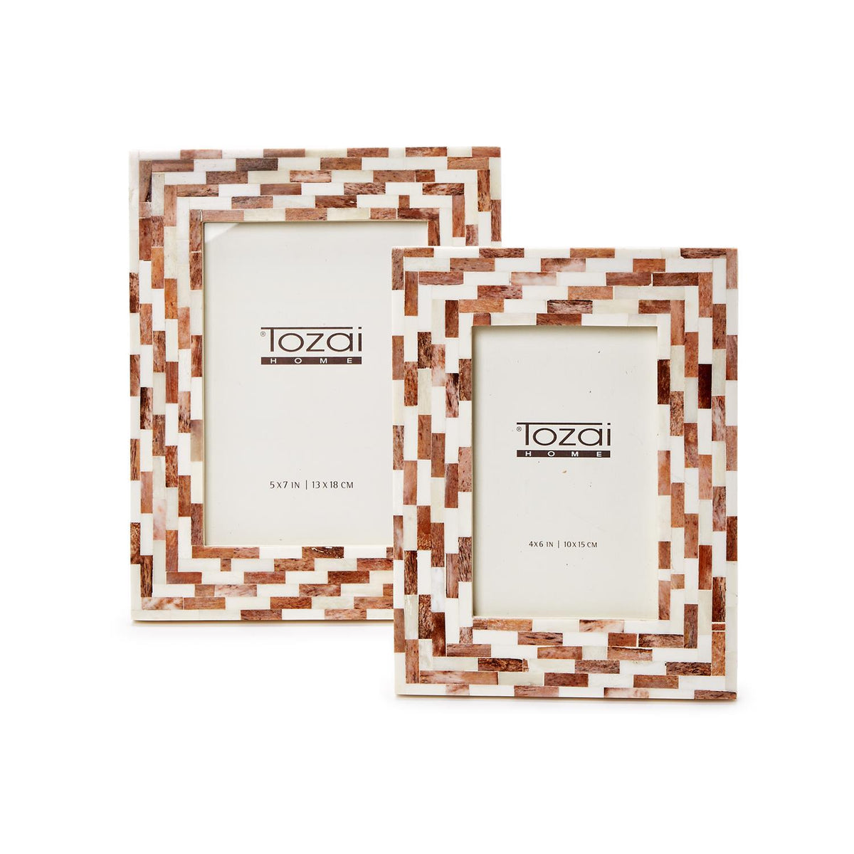 Brick Mosaic Photo Frame, Set of 2