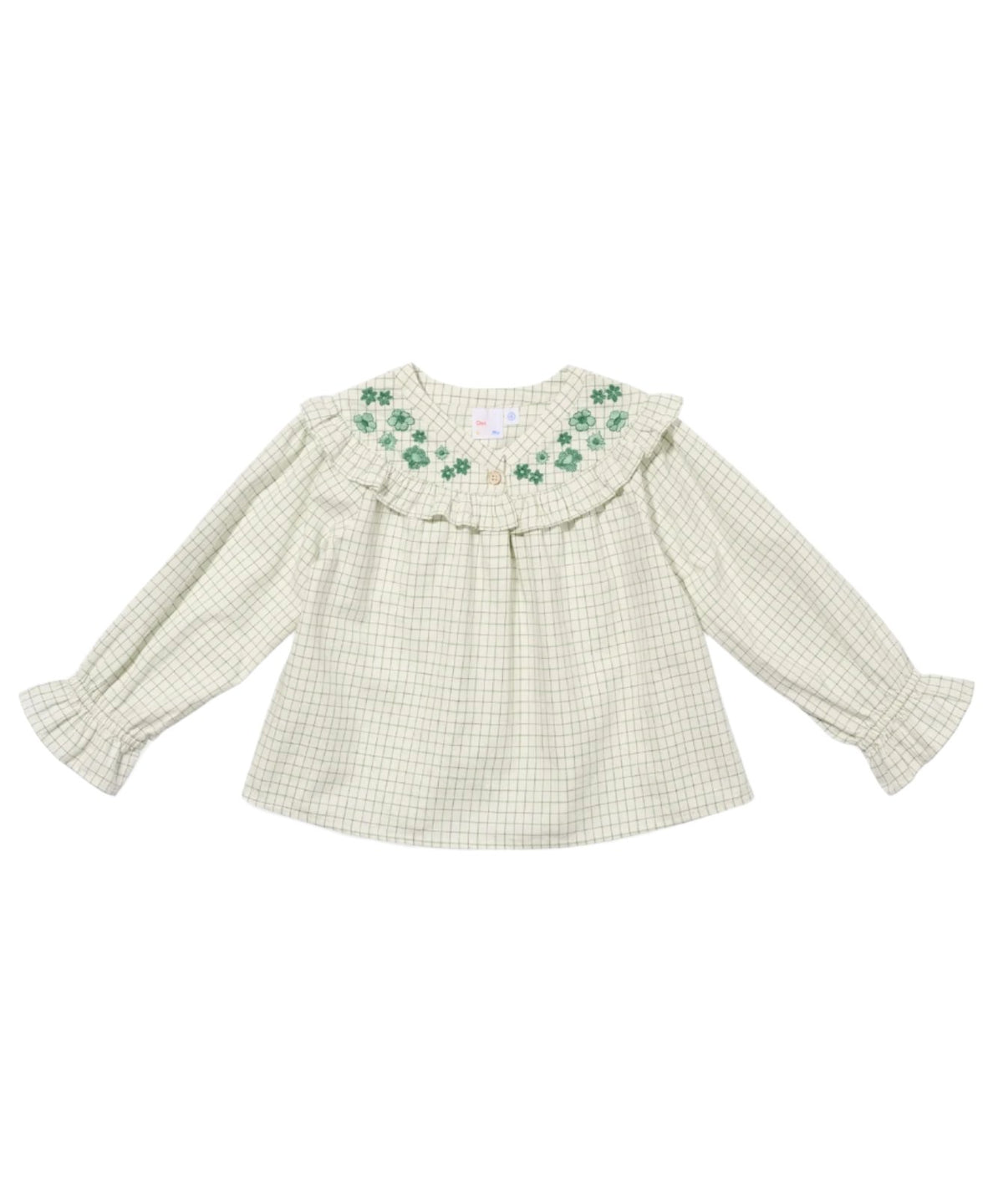 Maggie Blouse in Green Tattersall