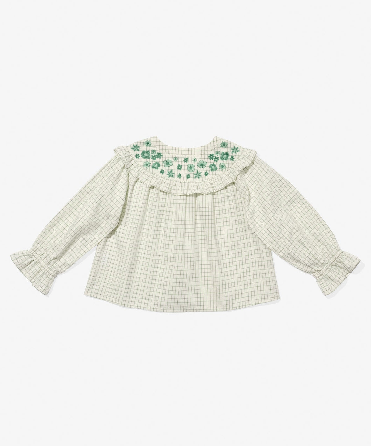 Maggie Blouse in Green Tattersall