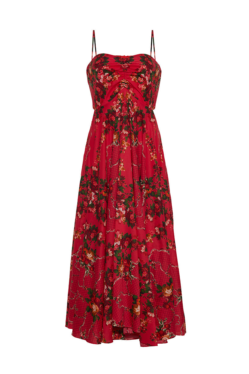 Sunray Dress in Gemma Scarf Pink
