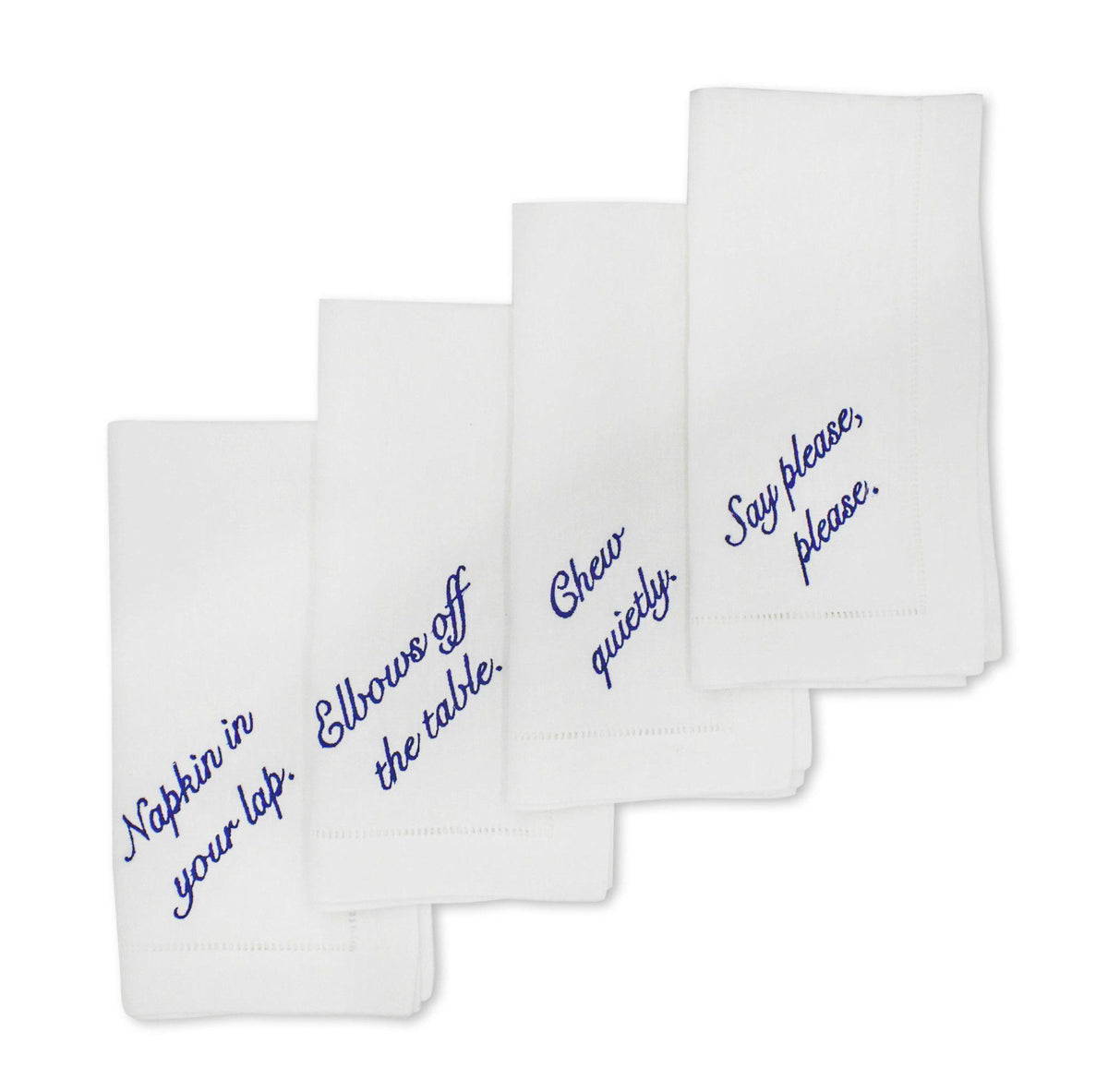 Miss Manners Dinner Napkins, Set of 4 Chefanie 