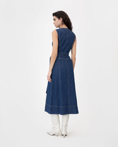 Marci Dress in Classic Indigo Blue