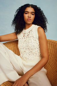 Thea Shell Top in Ecru