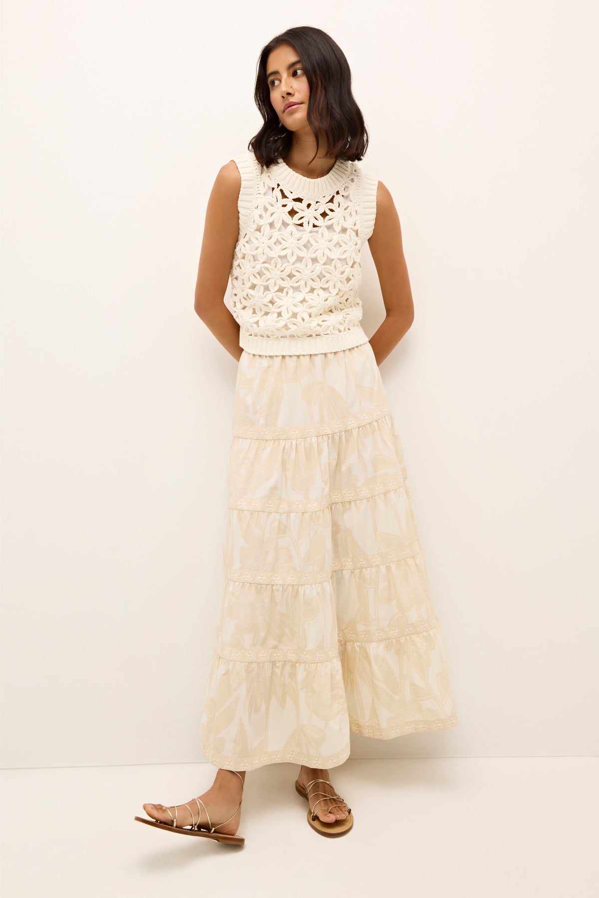 Thea Shell Top in Ecru