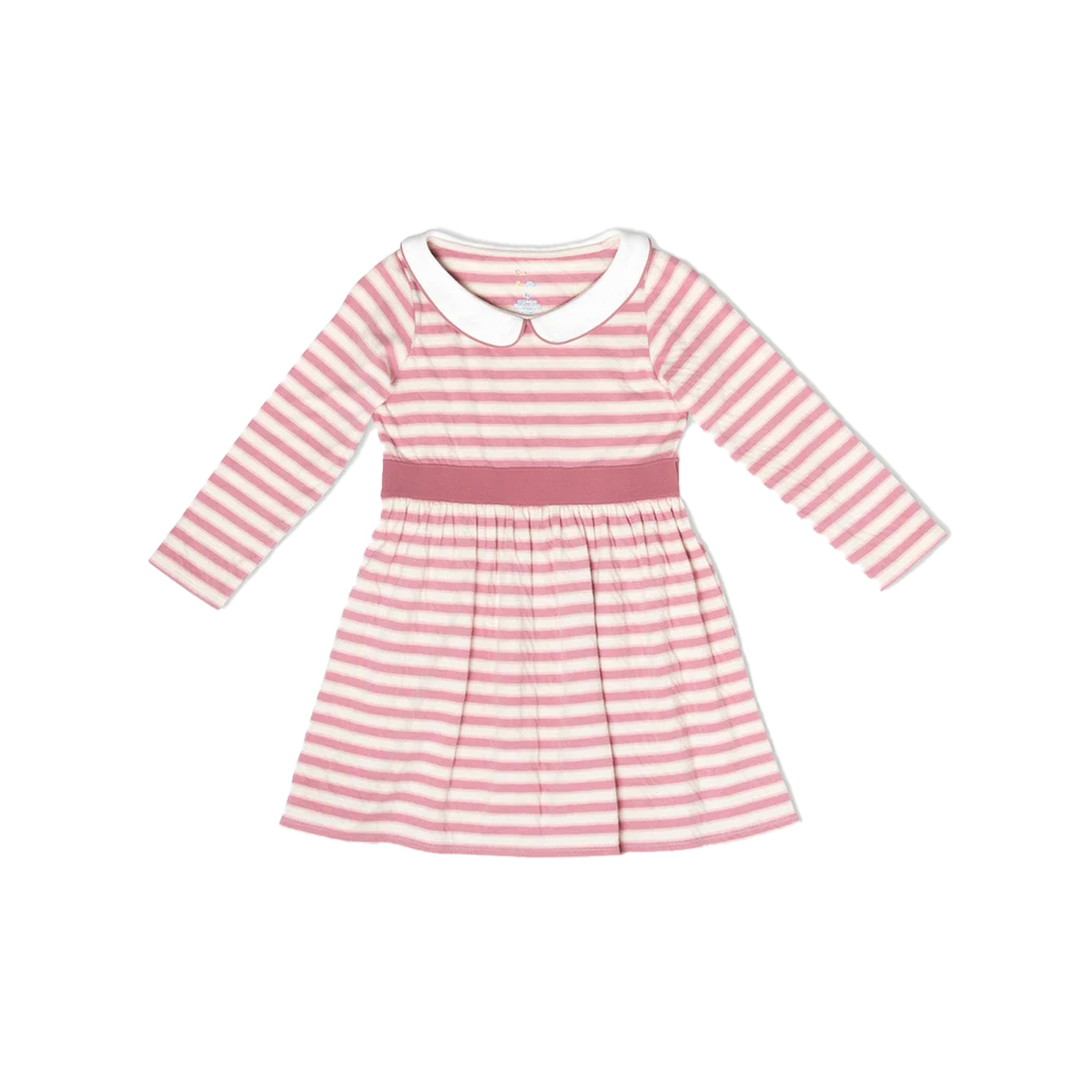 Marie Clare Dress in Rose Rugby Stripe