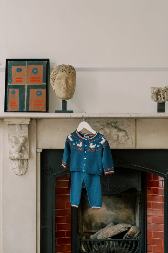 Mavi Merino Duck Baby Knitted Set