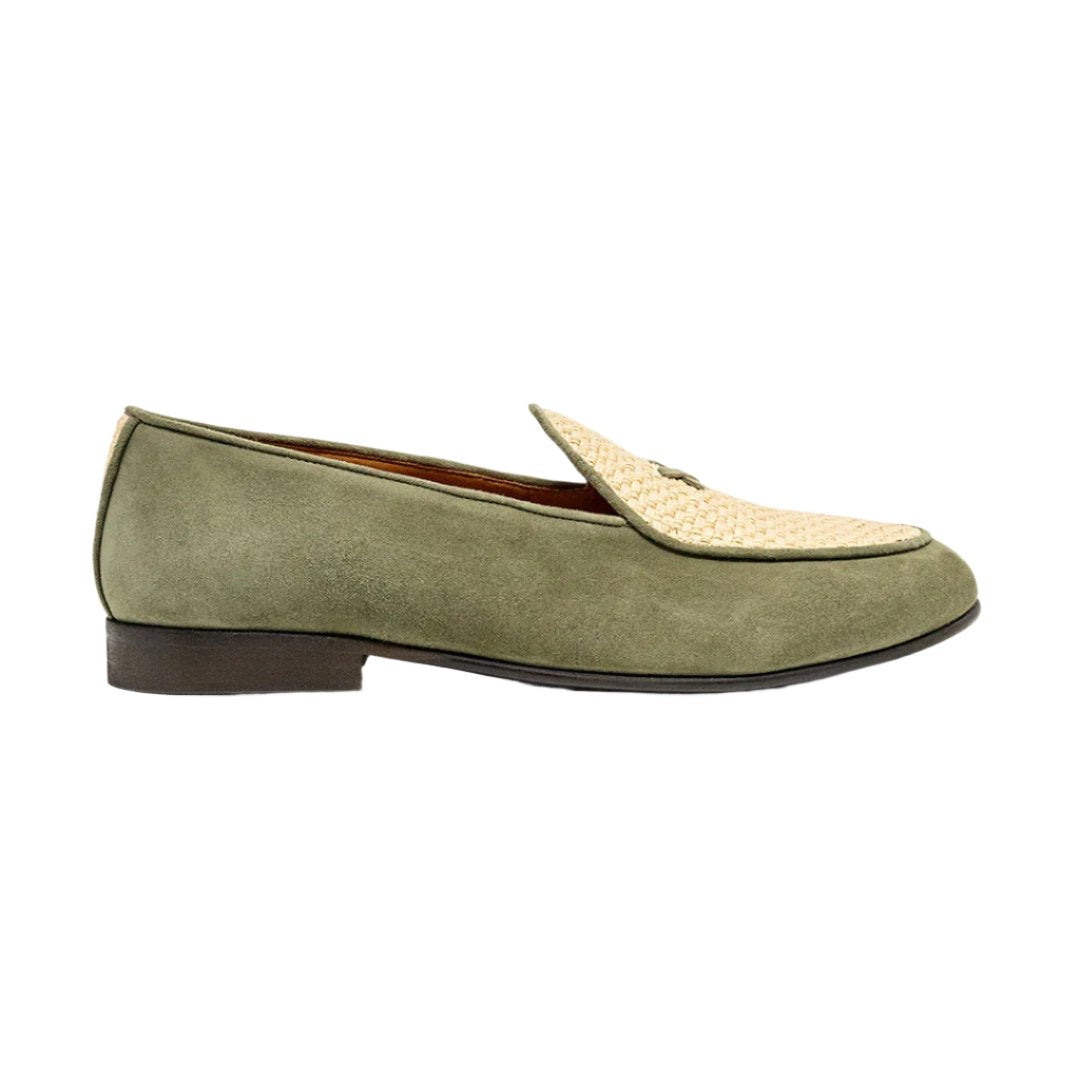 Women's Olive Raffia Milano Loafer