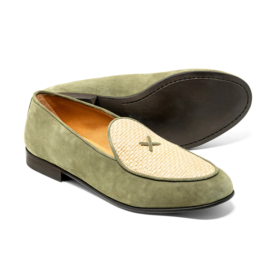 Men's Olive Raffia Milano Loafer