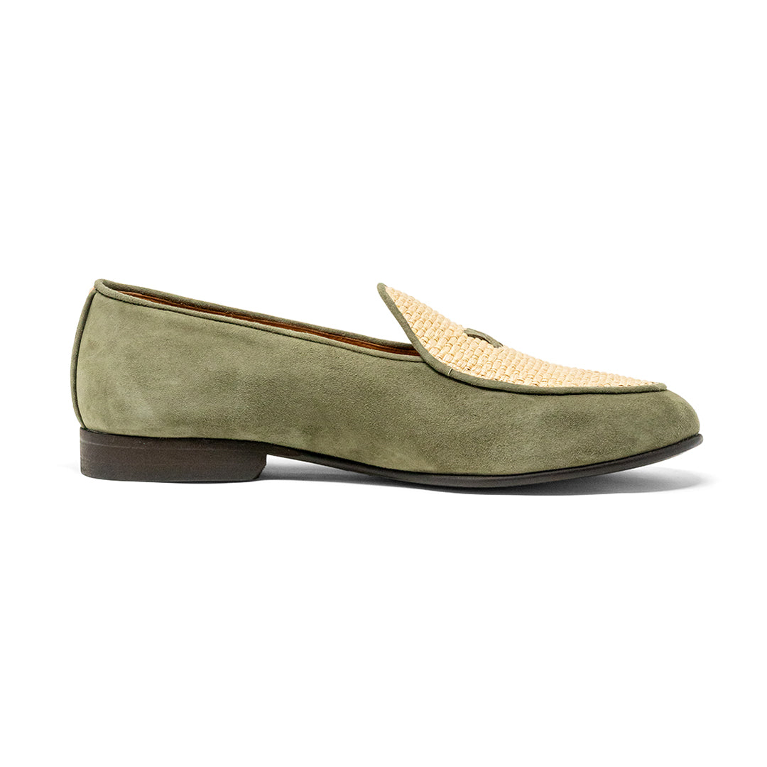 Men's Olive Raffia Milano Loafer