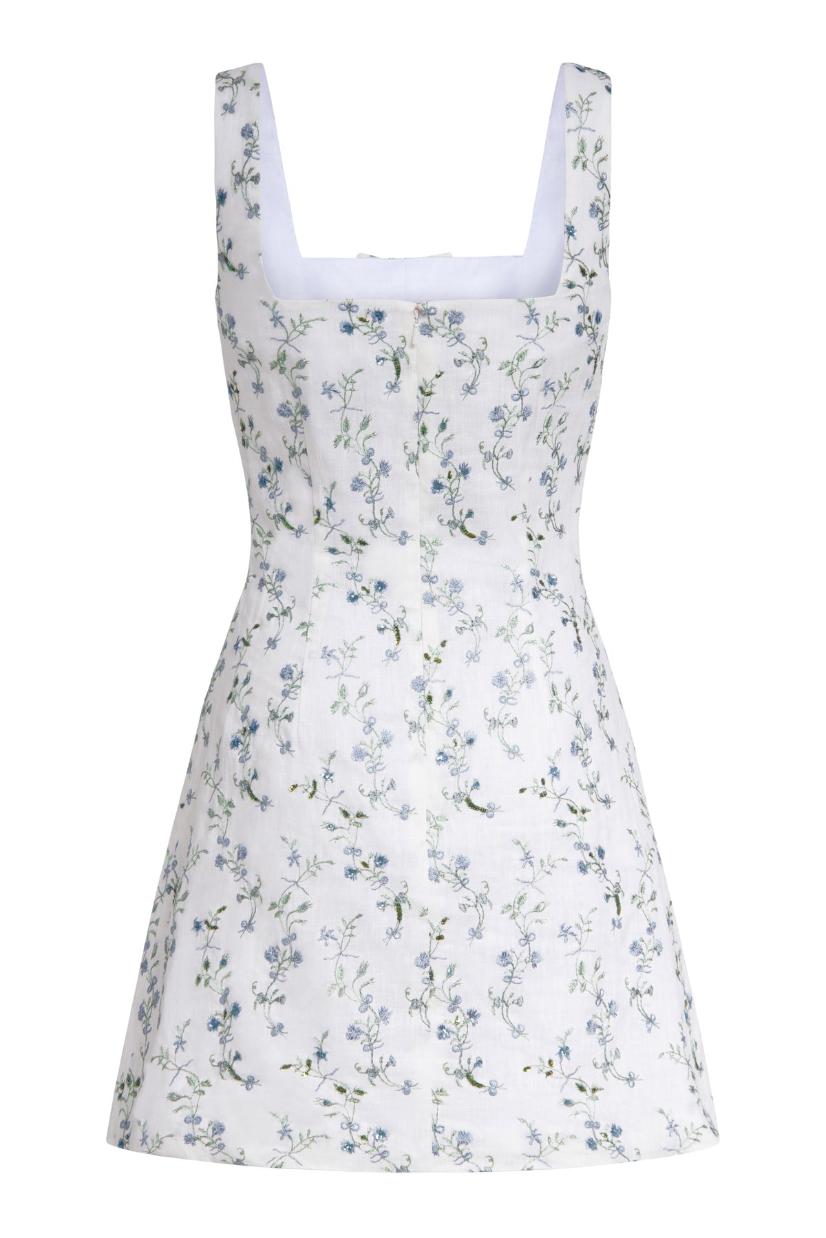 OTM Exclusive: Shantug Silk Corinne Beaded Floral Embroidered Mini Dress With Bow