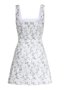 OTM Exclusive: Shantug Silk Corinne Beaded Floral Embroidered Mini Dress With Bow