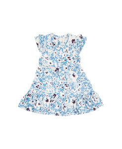 Mini Maribel Dress in Cream & Blue Bird Multi