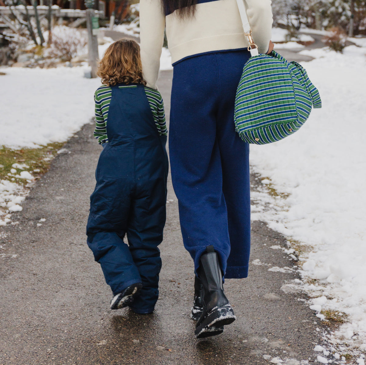 Evergreen Stripe Weekender Bag