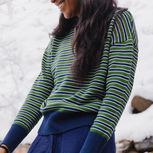 Women’s Evergreen Stripe Knit Sweater