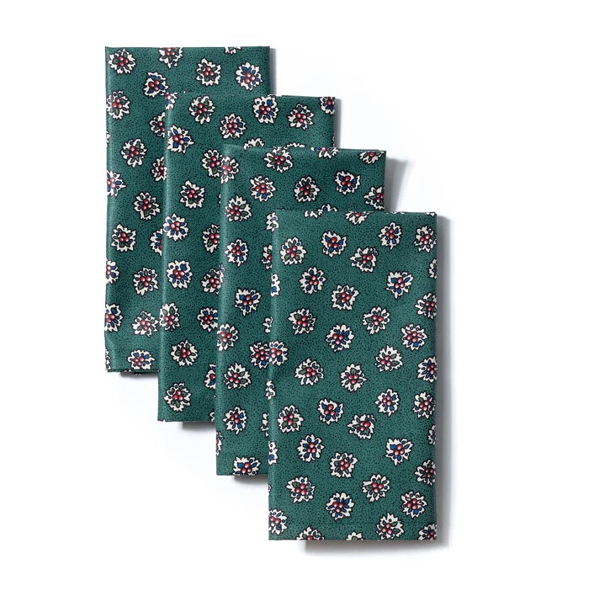Moss & Berry Napkins in Green, Set of 4