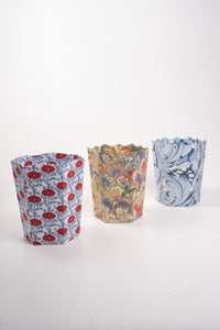 Blockprint Scallop Waste Bin / Storage Bin in Araminta