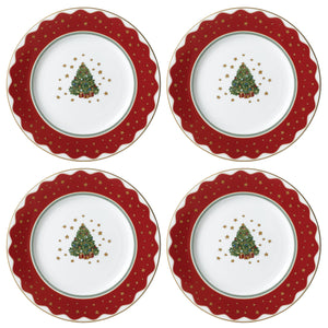 Prouna My Noel Set of 4 Salad Plates White Background Photo