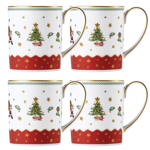 Prouna My Noel Mug Set of 4 White Background Photo