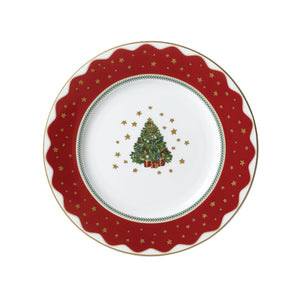 Prouna My Noel Salad / Dessert Plate White Background Photo