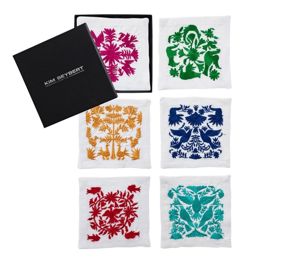 Kim Seybert, Inc.Otomi Cocktail Napkins in Multi, Set of 6 in a Gift BoxCocktail Napkins