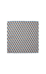 Large Napkins in Cubo Giallo/Fuxsia Blue, Set of 2