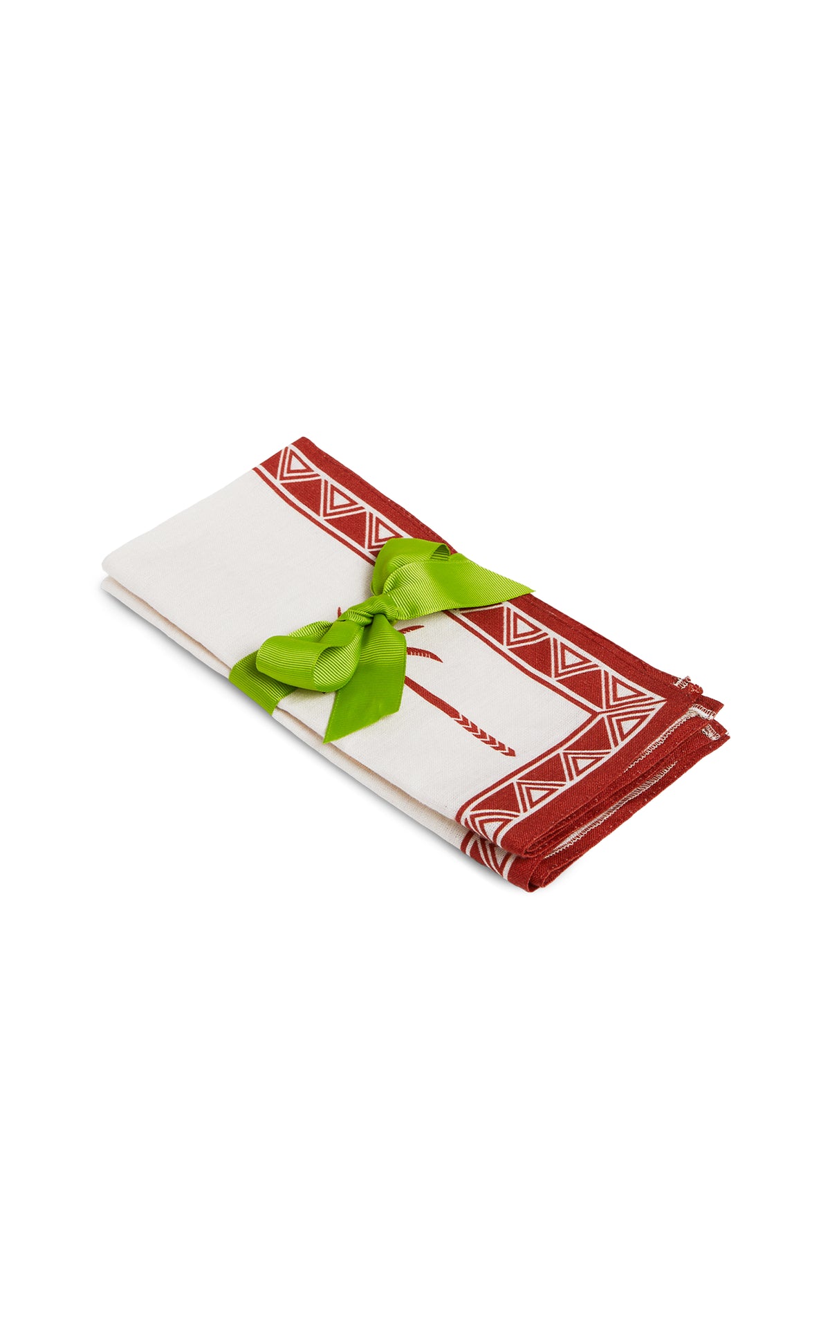 Large Napkins in Date Palms Napkin Mattone, Set of 2