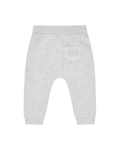 Angel Wing Knitted Trouser in Grey