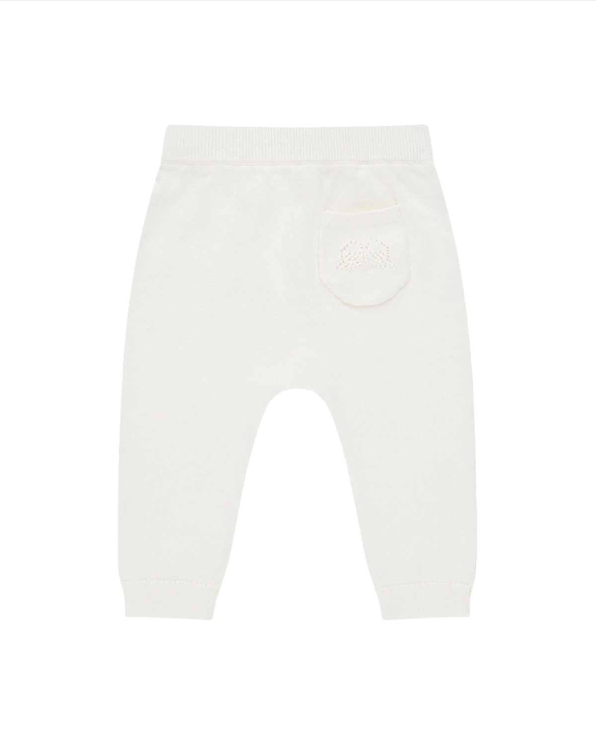 Angel Wing Knitted Trouser in Ivory