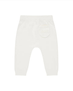 Angel Wing Knitted Trouser in Ivory