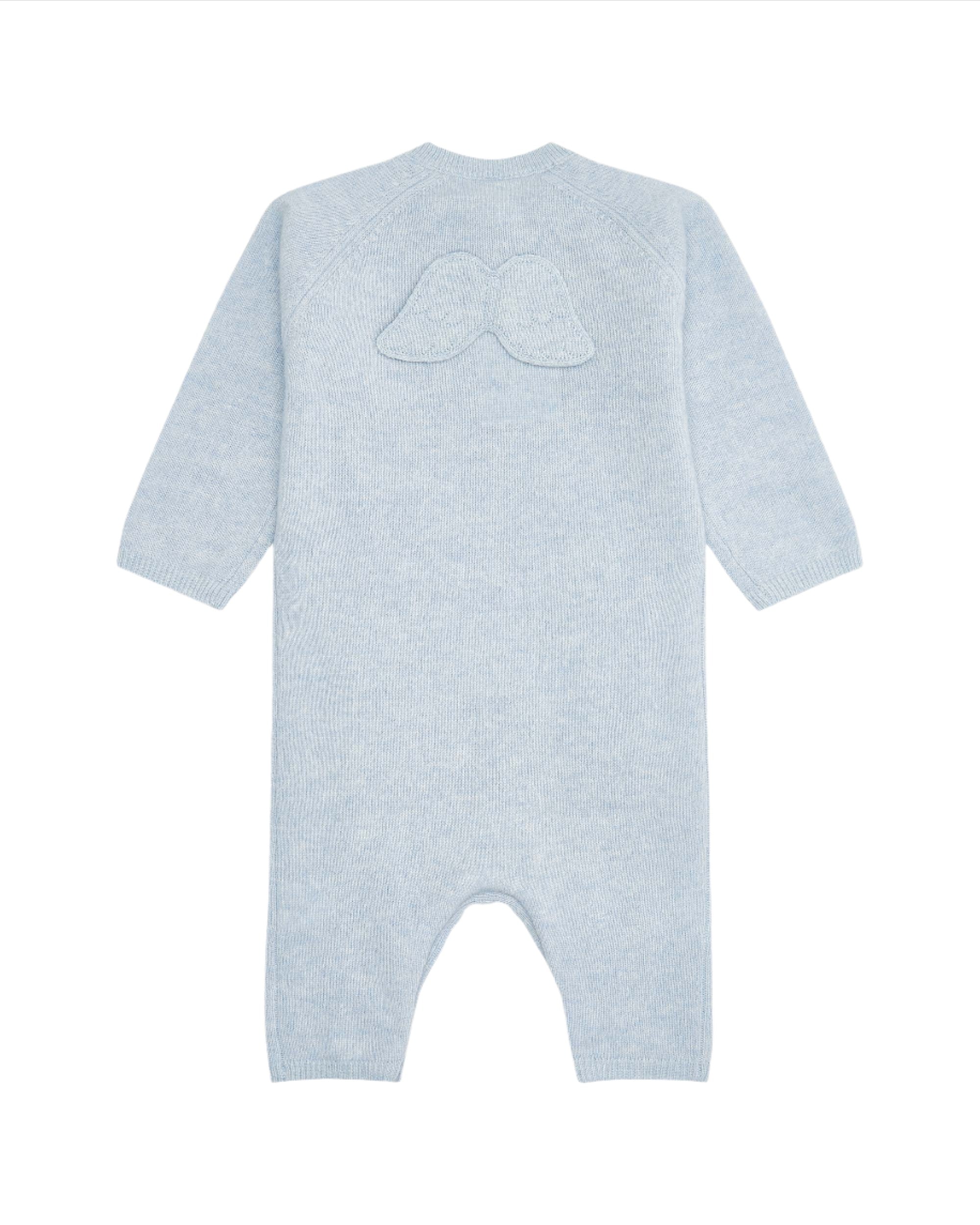 Ariel Angel Wing Cashmere Romper in Blue