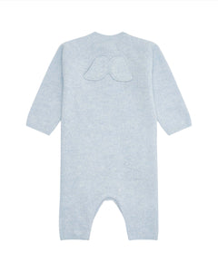 Ariel Angel Wing Cashmere Romper in Blue