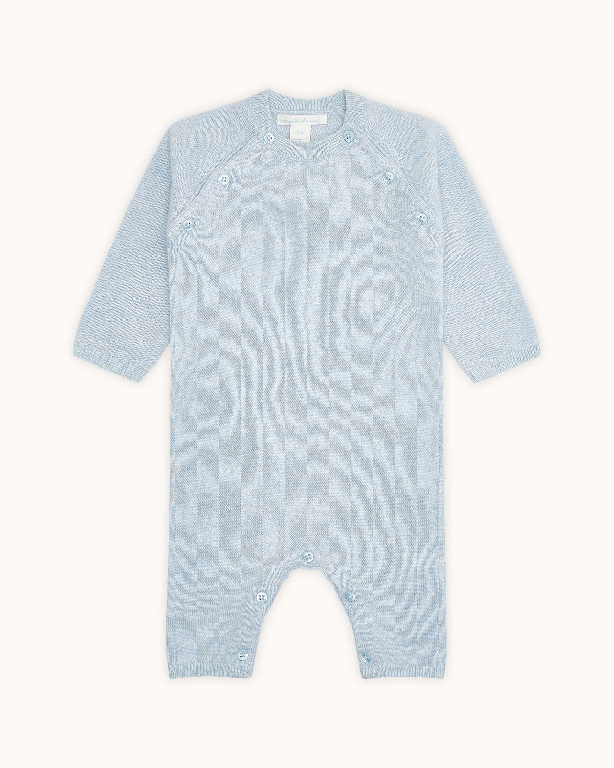 Ariel Angel Wing Cashmere Romper in Blue