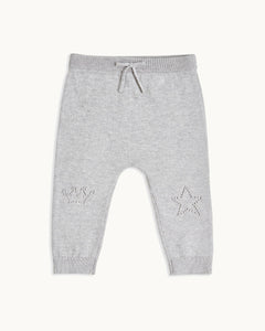 Pointelle Star Crawler Set in Grey