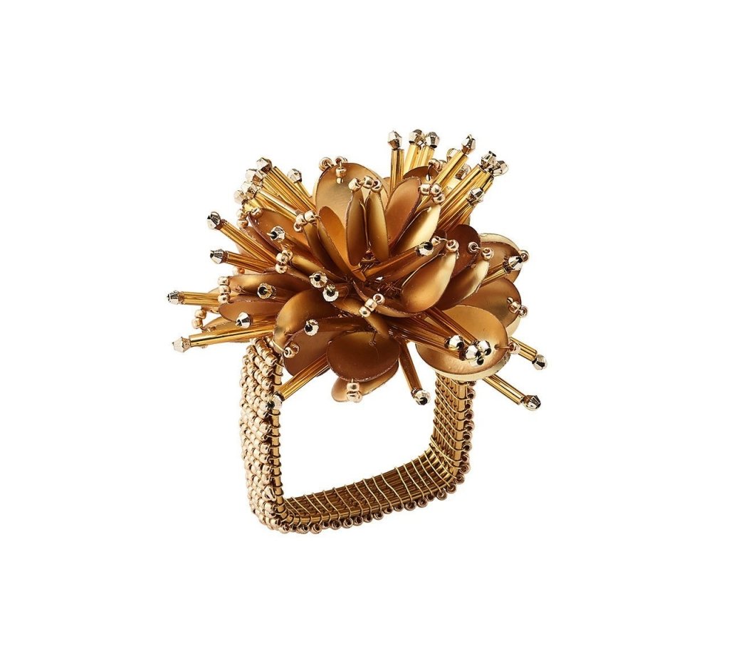 Kim Seybert, Inc.Starburst Napkin Ring in Gold, Set of 4Napkin Rings