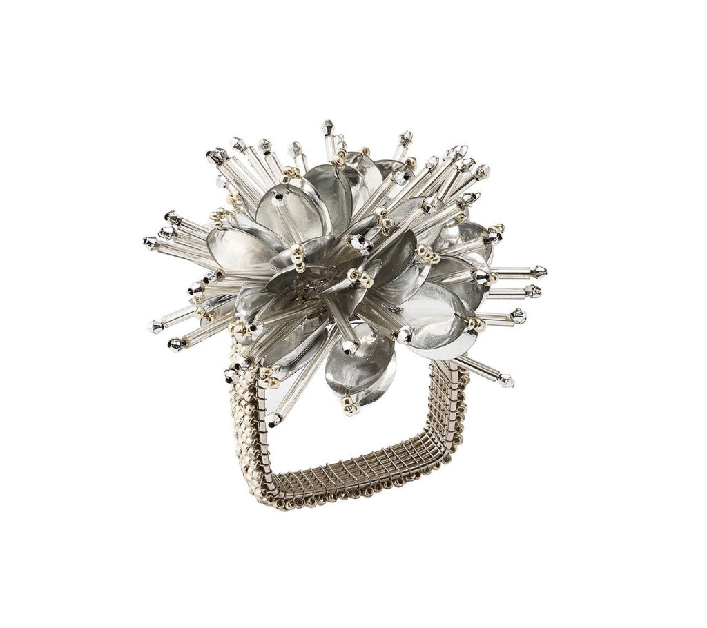 Kim Seybert, Inc.Starburst Napkin Ring in Silver, Set of 4Napkin Rings