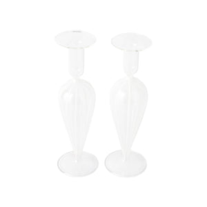 Nuovo Stripe Candlesticks, Set of 2